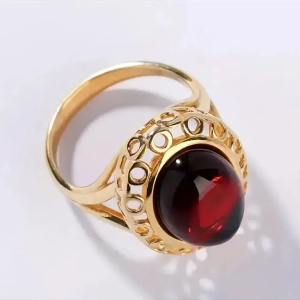 Hollow Oval statement ring For Adults sz 9